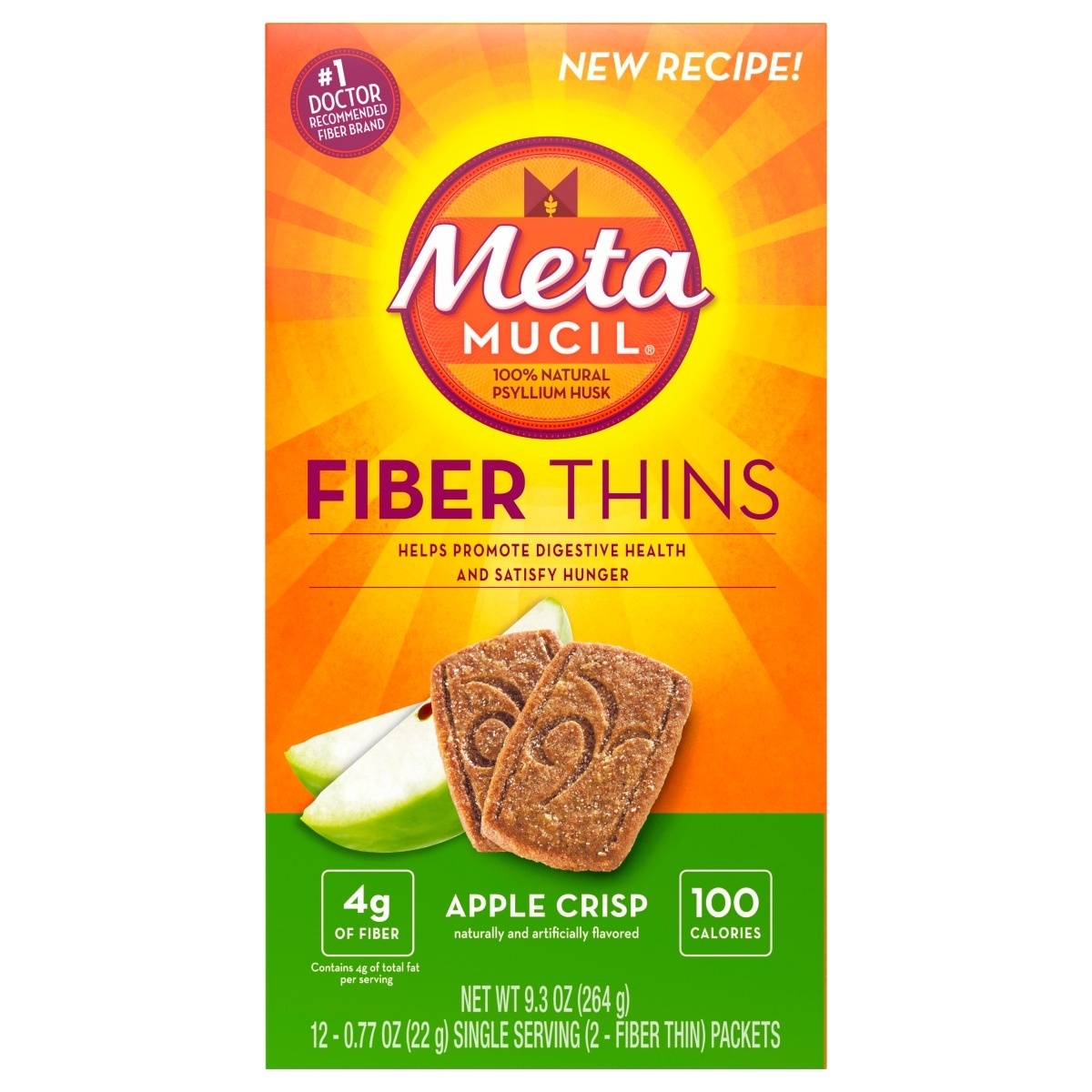 Metamucil Fiber Thins, Apple Crisp (WAFERAPPLE) photo