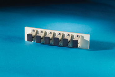Fib-Cop II Bottom Adapter Plate, 6-SC Simplex (6 Fibers) Multimode, Beige adapters