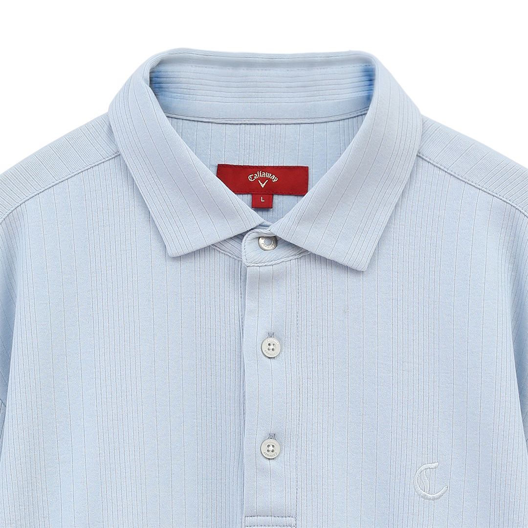 MYWEAKNESS 青白ストライプ 長袖シャツ z□ビームス/BEAMS 七分袖ストライプシャツ【M】青白/men's/69