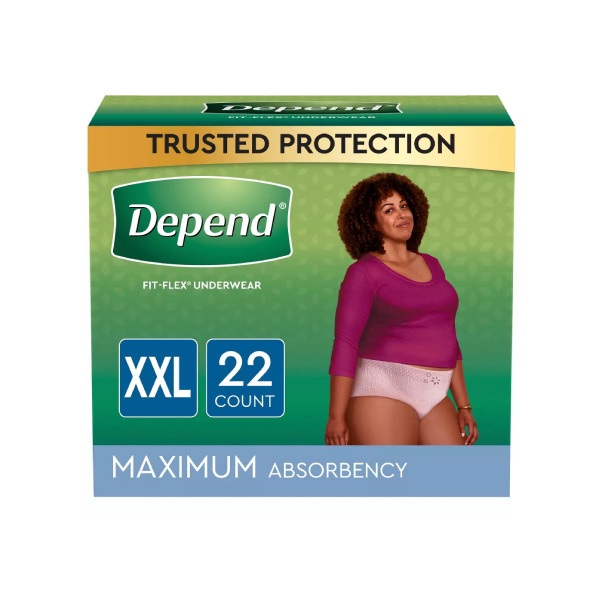 Depend Maximum Underwear for Women, XX-Large - 22/bag (KC53304T Health & Beauty Health Care Incontinence Aids) photo