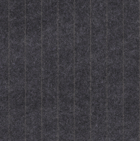 Savile Suiting Pinstripe in Ecru on Charcoal | Phillip Jeffries