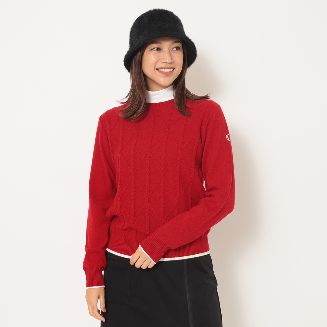 ビックアーガイルカシミヤニット (WOMENS)