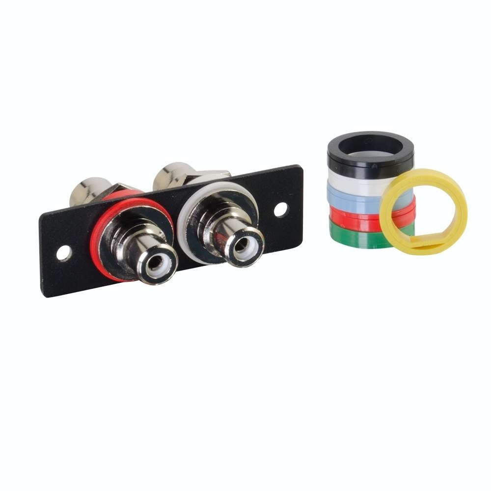Wiremold Audio/Video Interface Plates (AVIP) Two RCA Female to BNC Female Adapters