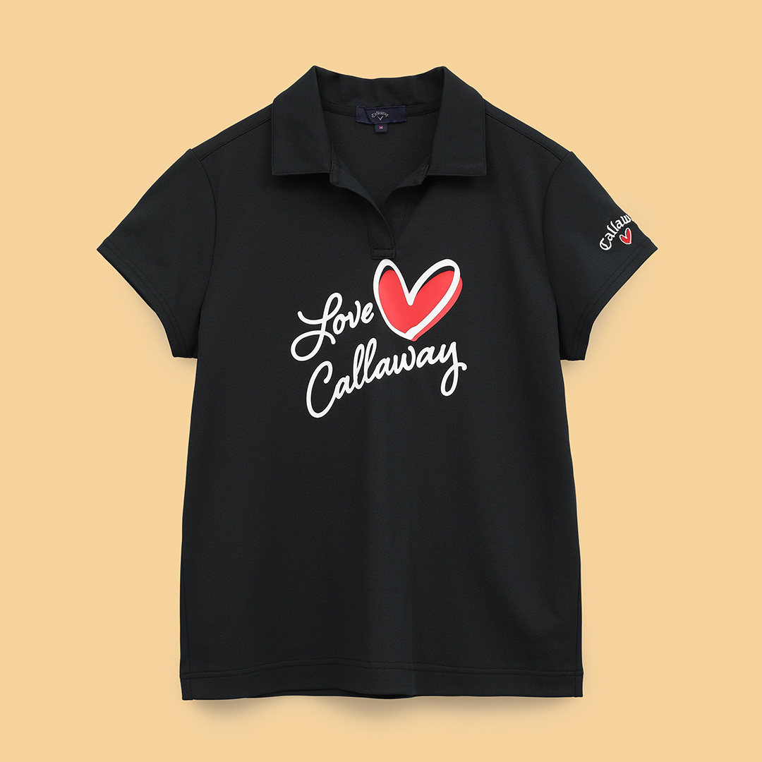 【新品・未使用品】Callaway 半袖シャツ ホワイト　ラブキャロウェイ ラブキャロウェイ半袖シャツ (WOMENS)