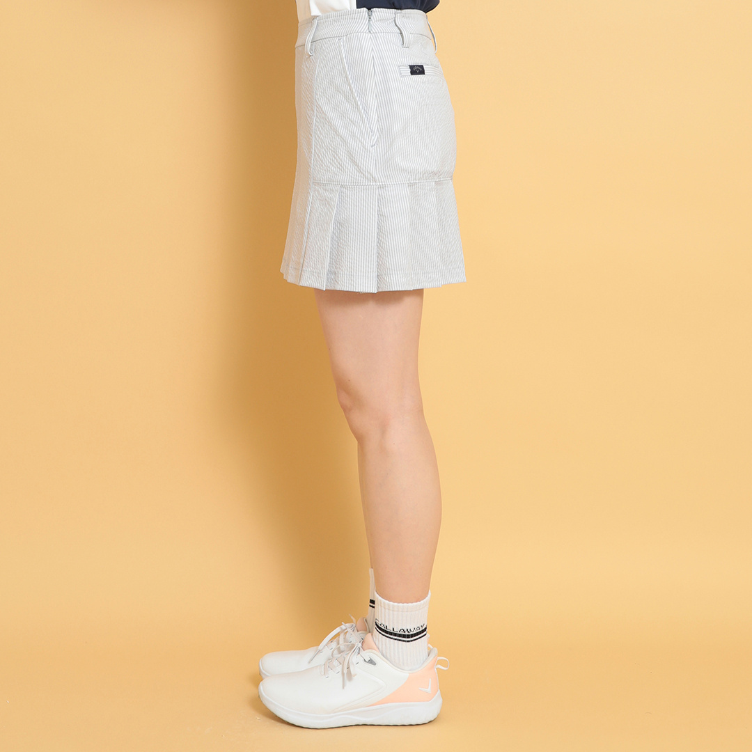 2WAYストレッチシアサッカープリーツスカート (WOMENS)