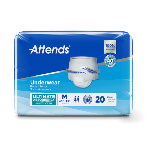 Attends Underwear, Ultimate, Medium - 160/case (APUM2 Health & Beauty Health Care Incontinence Aids) photo