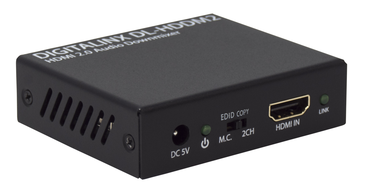 DL-HDDM2 - HDMI 2.0 18G Multichannel or 2Ch Audio De-Embedder with Surround Down Mixing