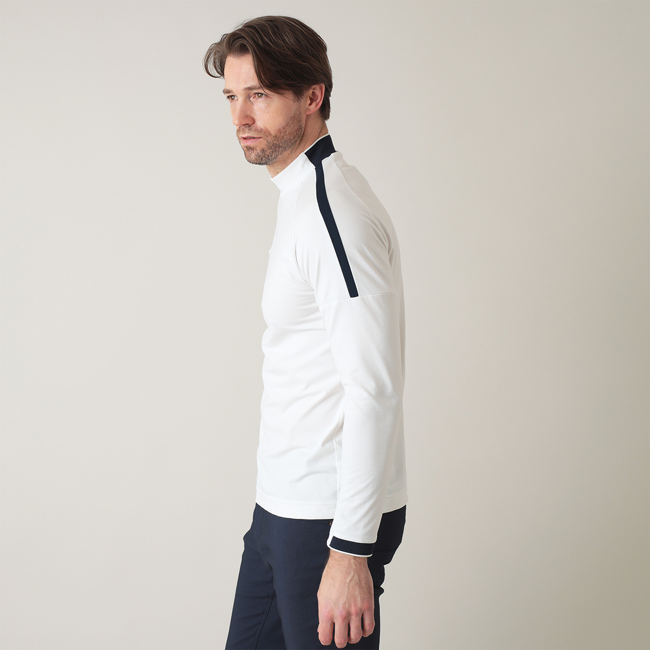 石川遼プロ着用】カラット® ショルダーライン 長袖 モックネック(MENS)