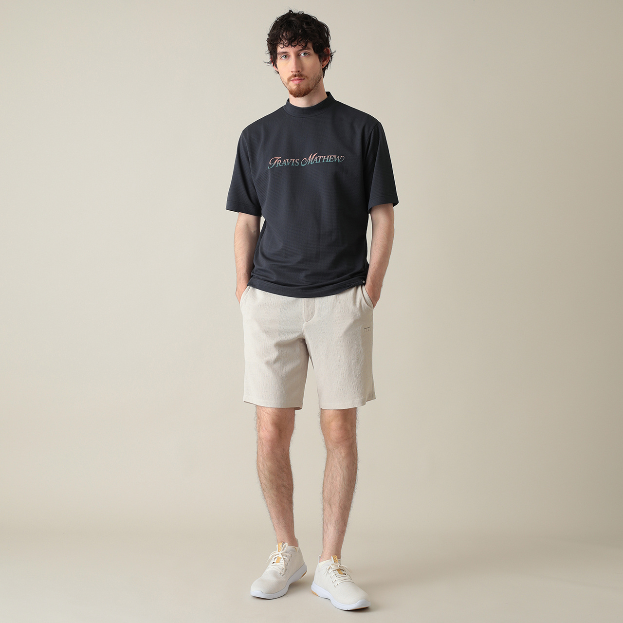 石川遼プロ着用】半袖グラデーションバックプリントモックネック(UNISEX)