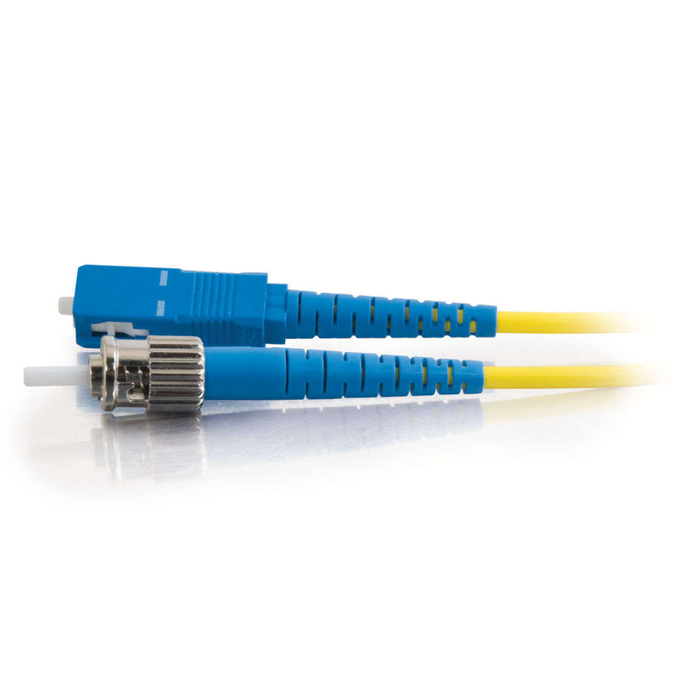 SC-ST 9/125 OS2 Simplex Single-Mode Fiber Optic Cable - Low Smoke Zero Halogen LSZH - Yellow