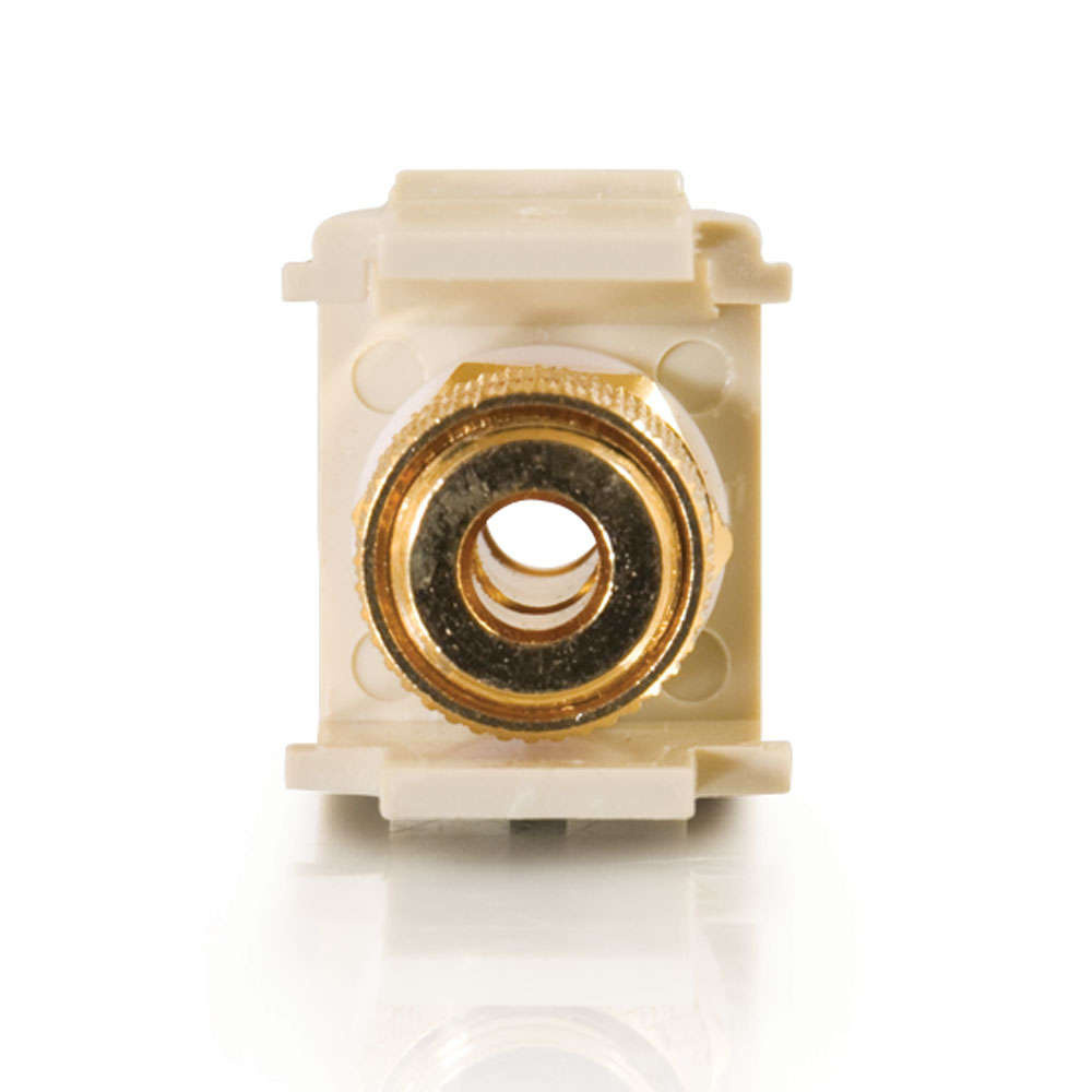 Snap-In Red Banana Jack F/F Keystone Insert Module - Ivory