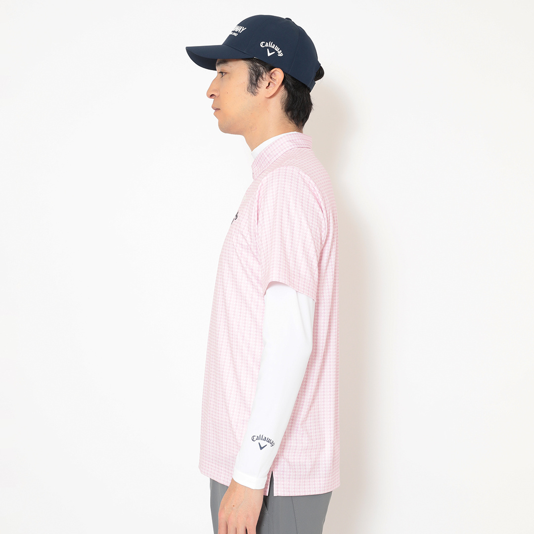 クールコア千鳥総柄半袖シャツインナーセット ※4Lサイズあり (MENS)