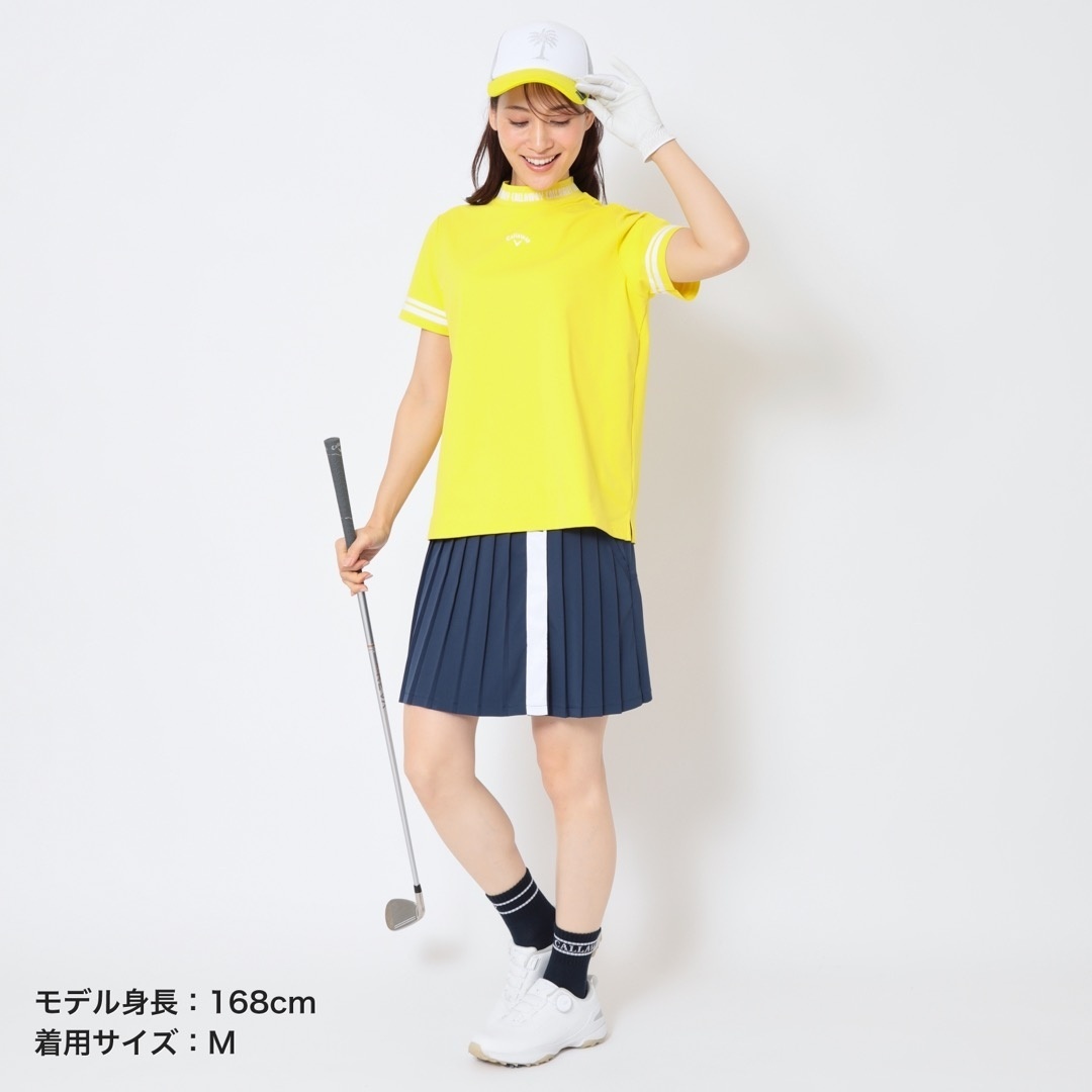 河本結プロ着用】UVカット裏クール半袖モックネックシャツ (WOMENS)