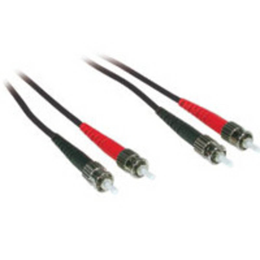 ST-ST 62.5/125 OM1 Duplex Multimode PVC Fiber Optic Cable - Black