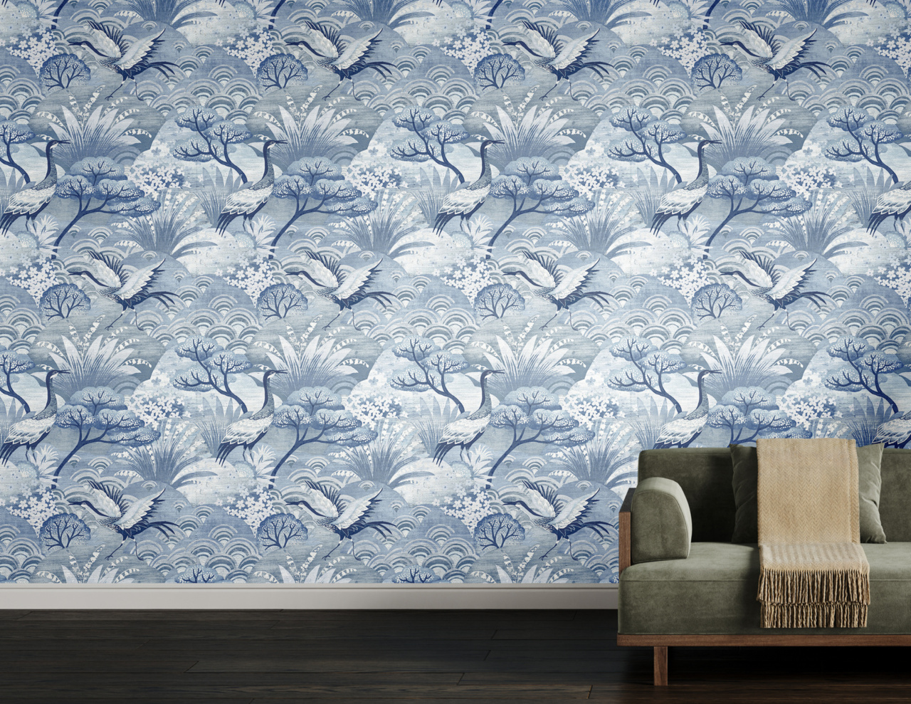 Fable in Enchanted Blues on Manila Hemp | Phillip Jeffries