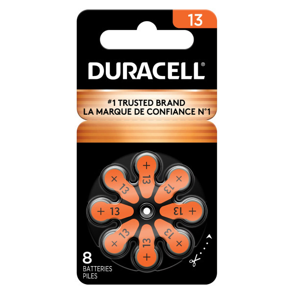 Duracell EasyTab Hearing Aid Battery, Orange 16/Pk, Size 13 (DB13T2) photo