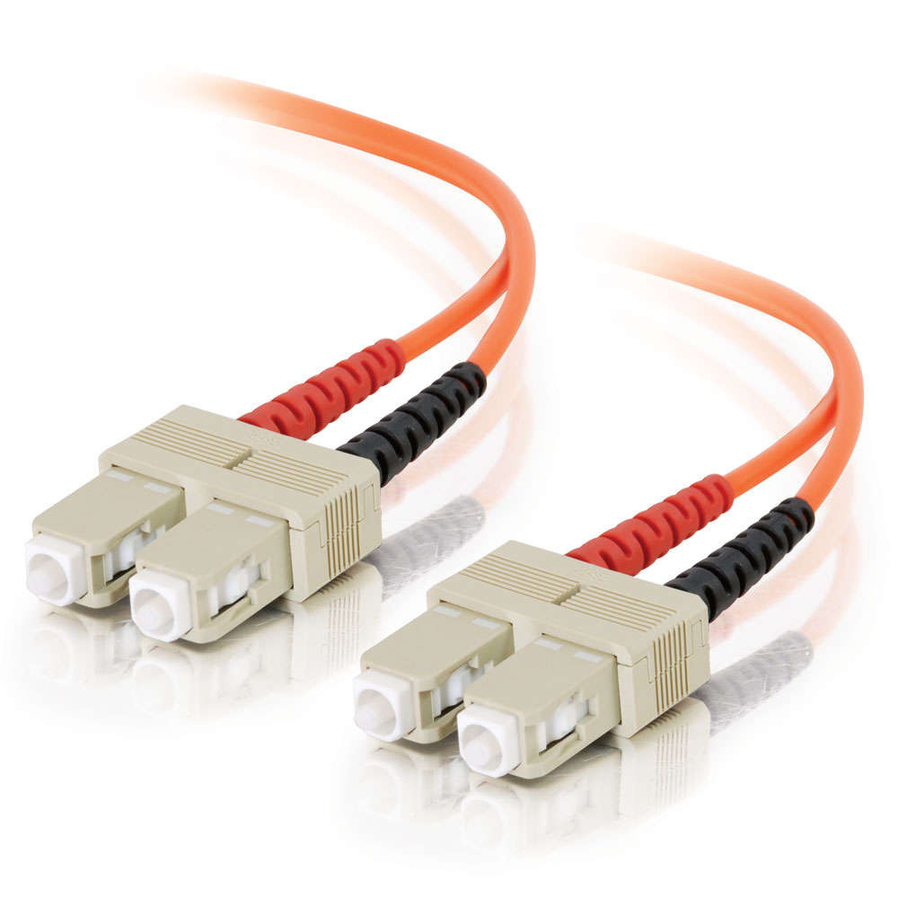 SC-SC 62.5/125 OM1 Duplex Multimode PVC Fiber Optic Cable - Orange