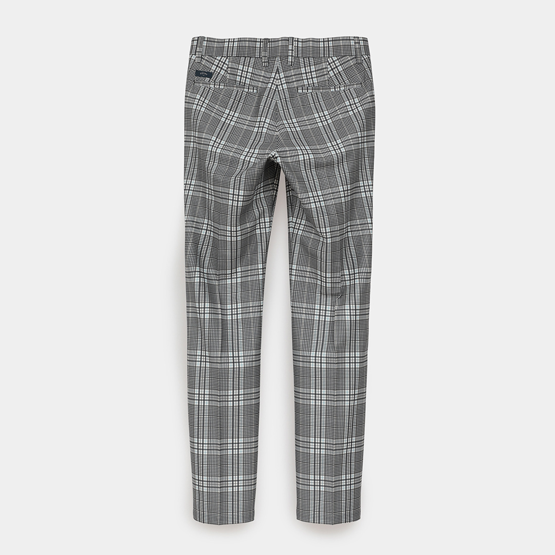 ストレッチピケチェック柄テーパードパンツ (MENS)