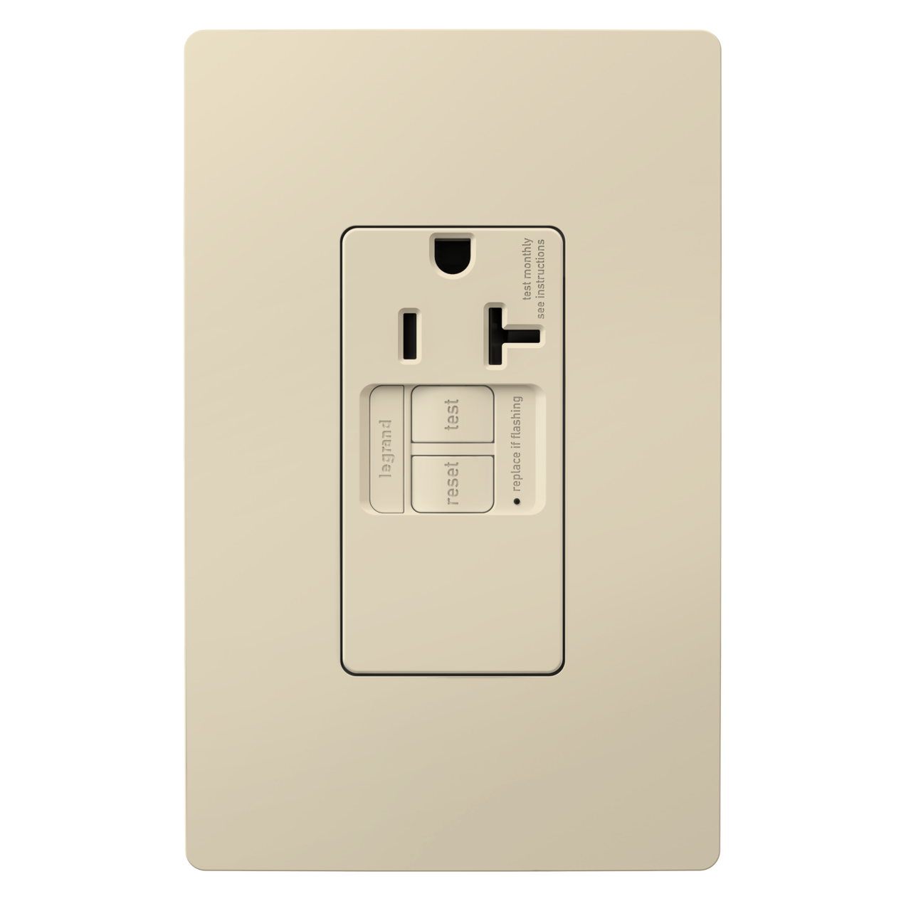radiant 20A TamperResistant SelfTest Simplex GFCI Outlet
