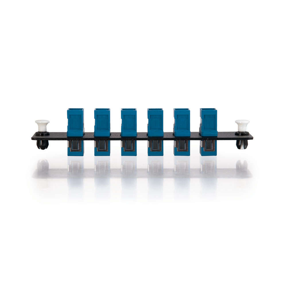 6-Strand, SC, PB Insert, Multimode/Single-Mode, Blue Adapter Panel