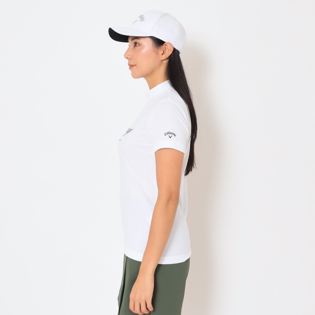 カノコ飛び柄半袖シャツ (WOMENS)