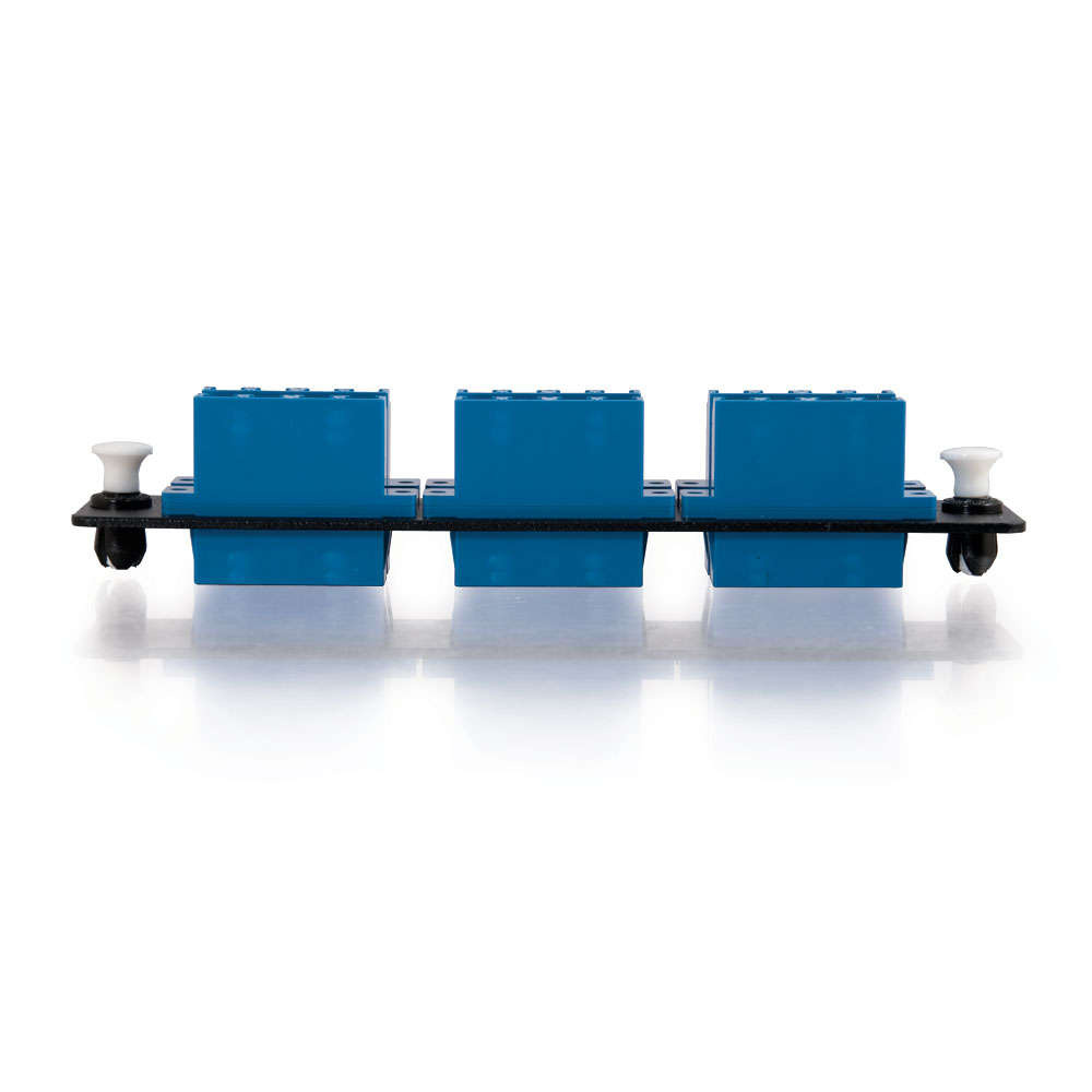 24-Strand, LC Quad, PB Insert, Multimode/Single-Mode, Blue Adapter Panel