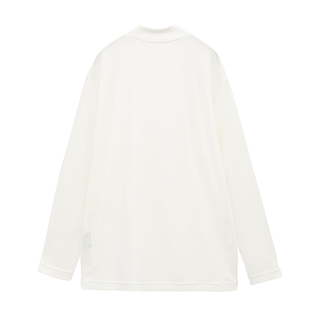 ソフトタッチ ロゴプリント 長袖モックネック(MENS)