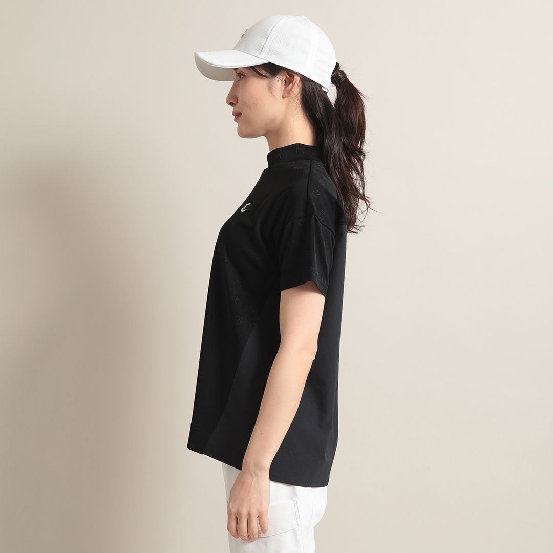 【超美品】8YARDS ♪黒 M モックネック ゴルフシャツ NEW ERA ポロシャツ ニューエラゴルフ モックネック 半袖T