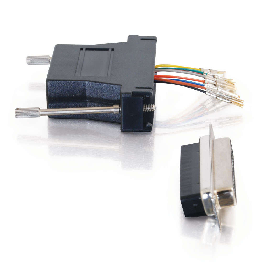 RJ45 to DB25 Female Modular Adapter - Black