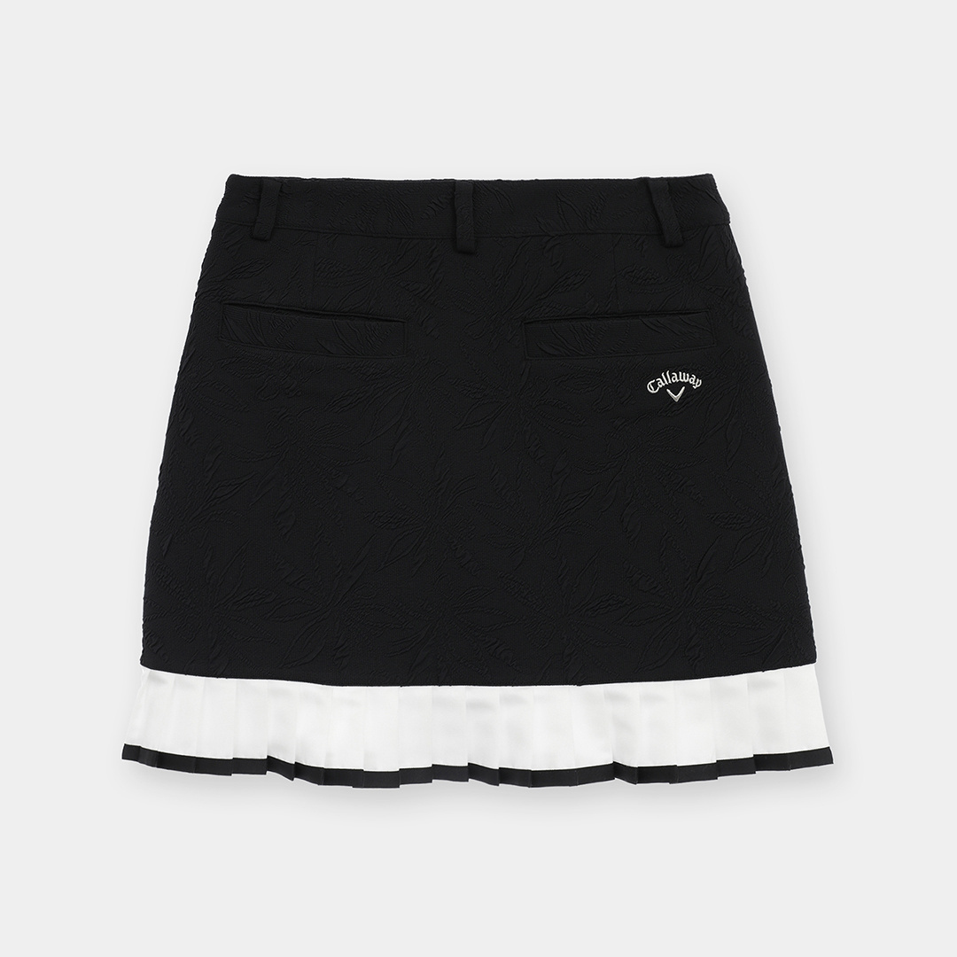 【極美品】Callaway フラワージャカード裾プリーツスカート M フラワージャカード裾プリーツスカート (WOMENS)