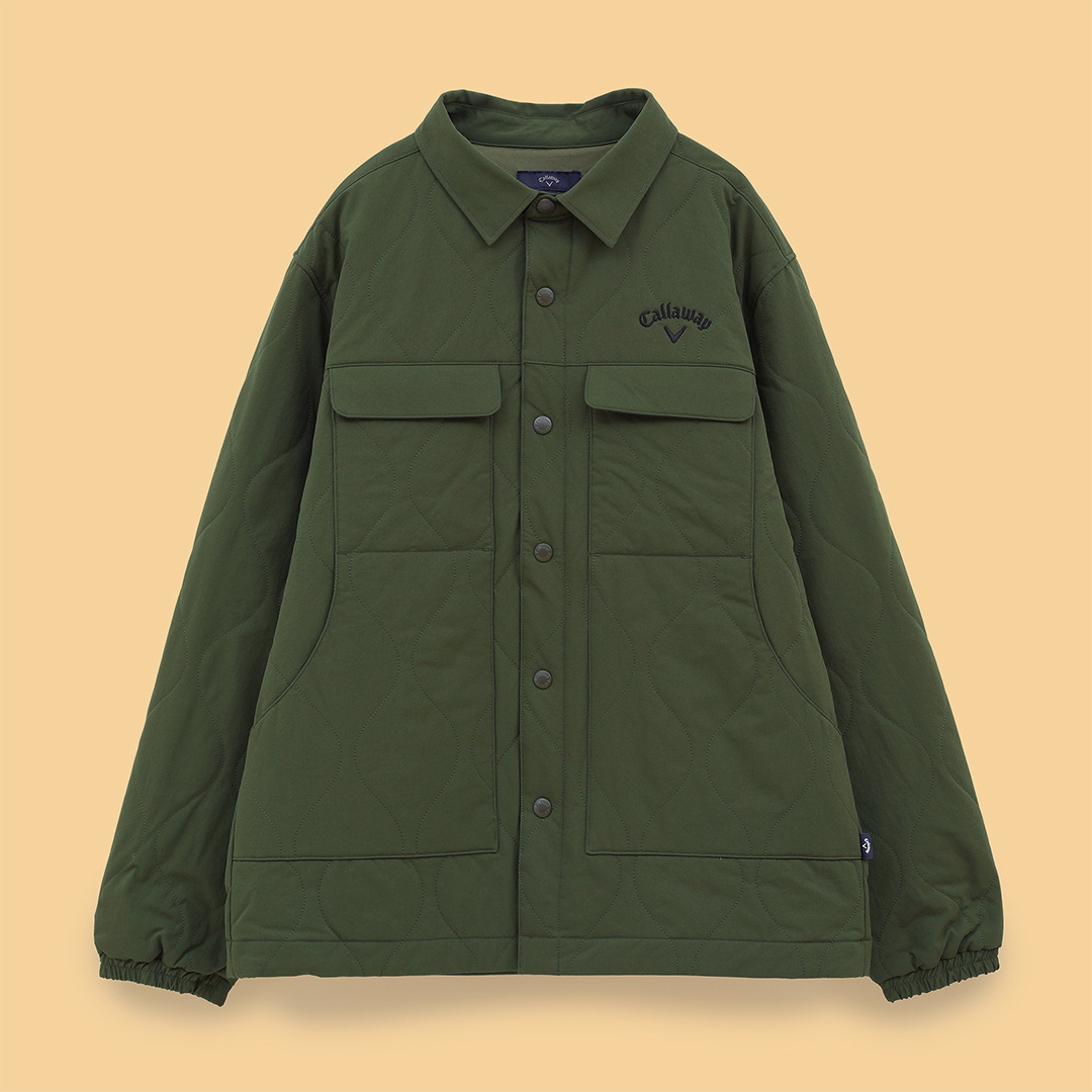 8WAYストレッチ シワポリエステル中綿撥水コーチジャケット (MENS)