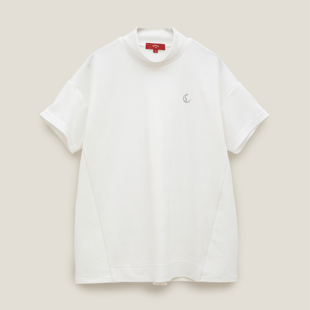C/Gジャカードドッキングモックネックシャツ (WOMENS)