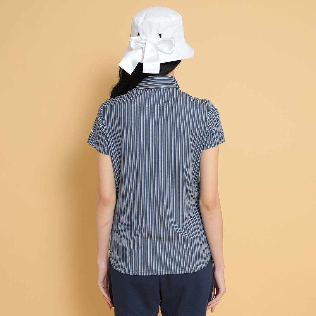 ストライプ半袖シャツ (WOMENS)