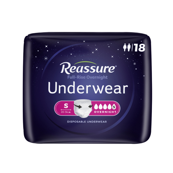Reassure Full-Rise Overnight Underwear, Small - 144/case (REDOUFM2 Health & Beauty Health Care Incontinence Aids) photo
