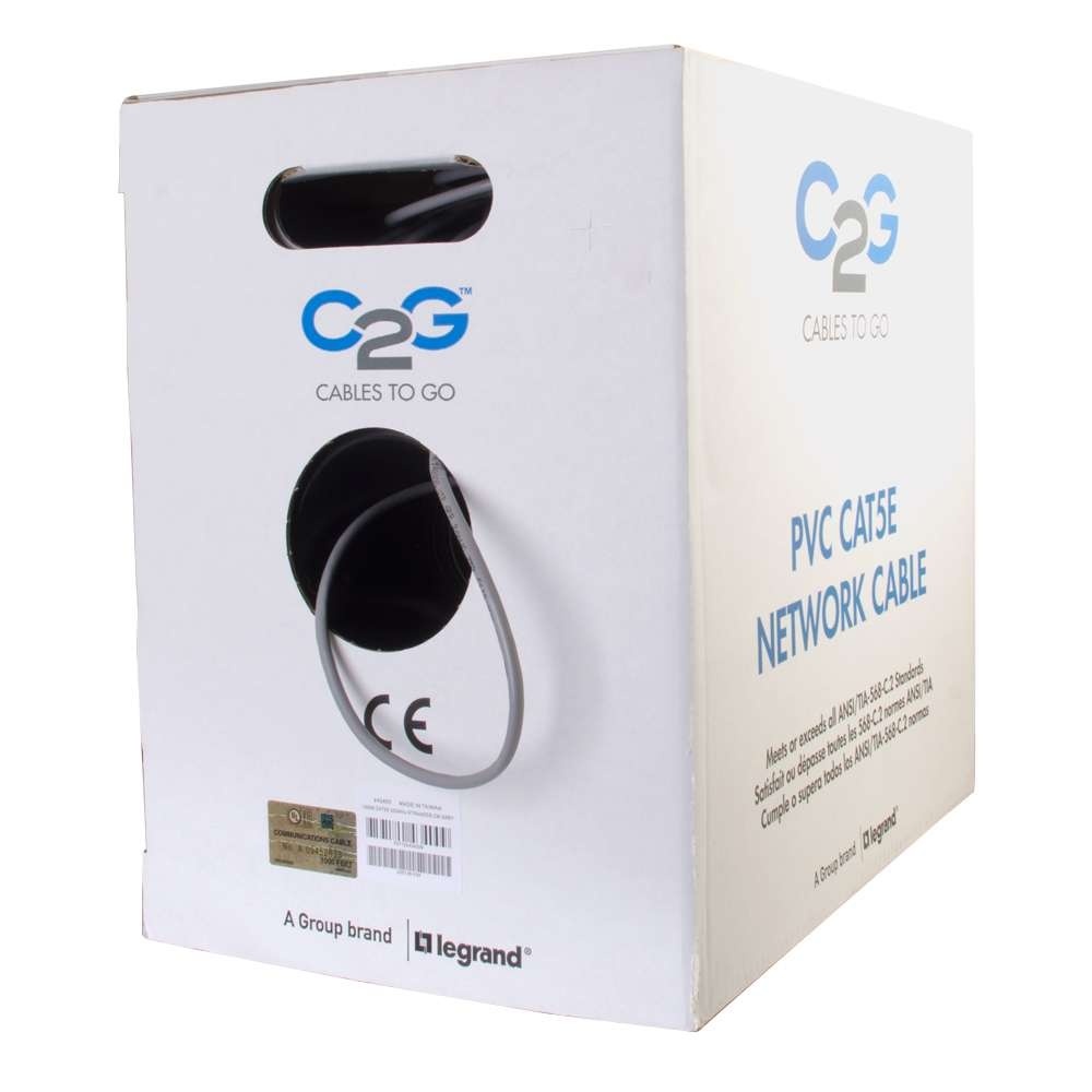 Cat5e Bulk Unshielded (UTP) Ethernet Network Cable with Stranded Conductors - In-Wall CM-Rated - Blue