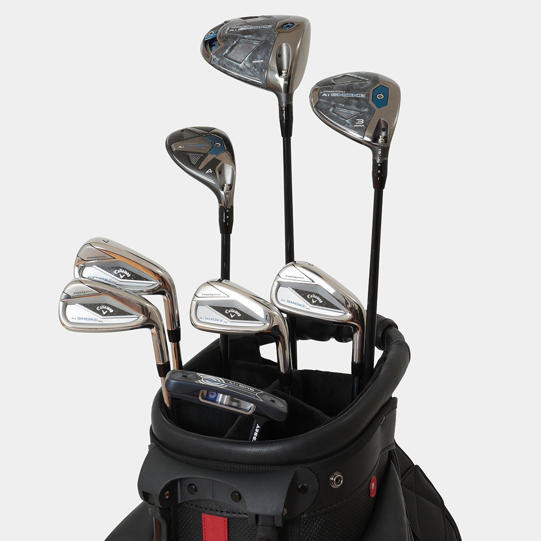 パンチング合皮スタンド式キャディバッグ (MENS)