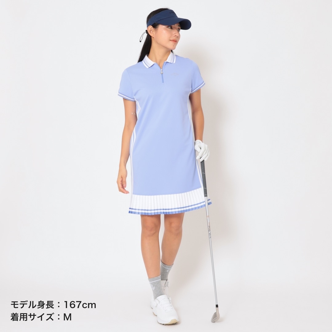 UVカット裏クール半袖ポロワンピース (WOMENS) UVカット裏クール半袖ポロワンピース (WOMENS)