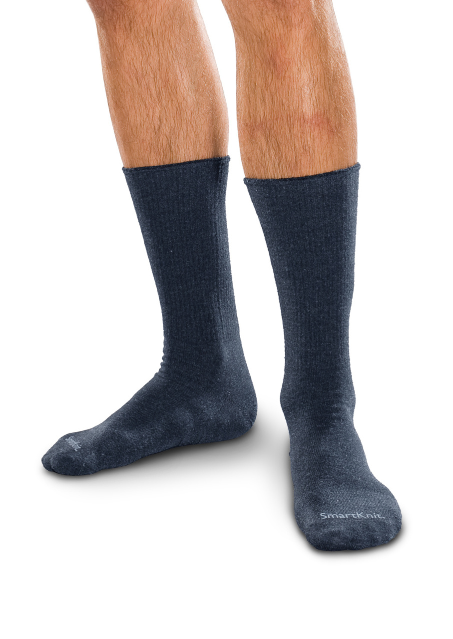 Smartknit Seamless Diabetic Socks, Navy, Medium, 2/pair (KRI71432) photo