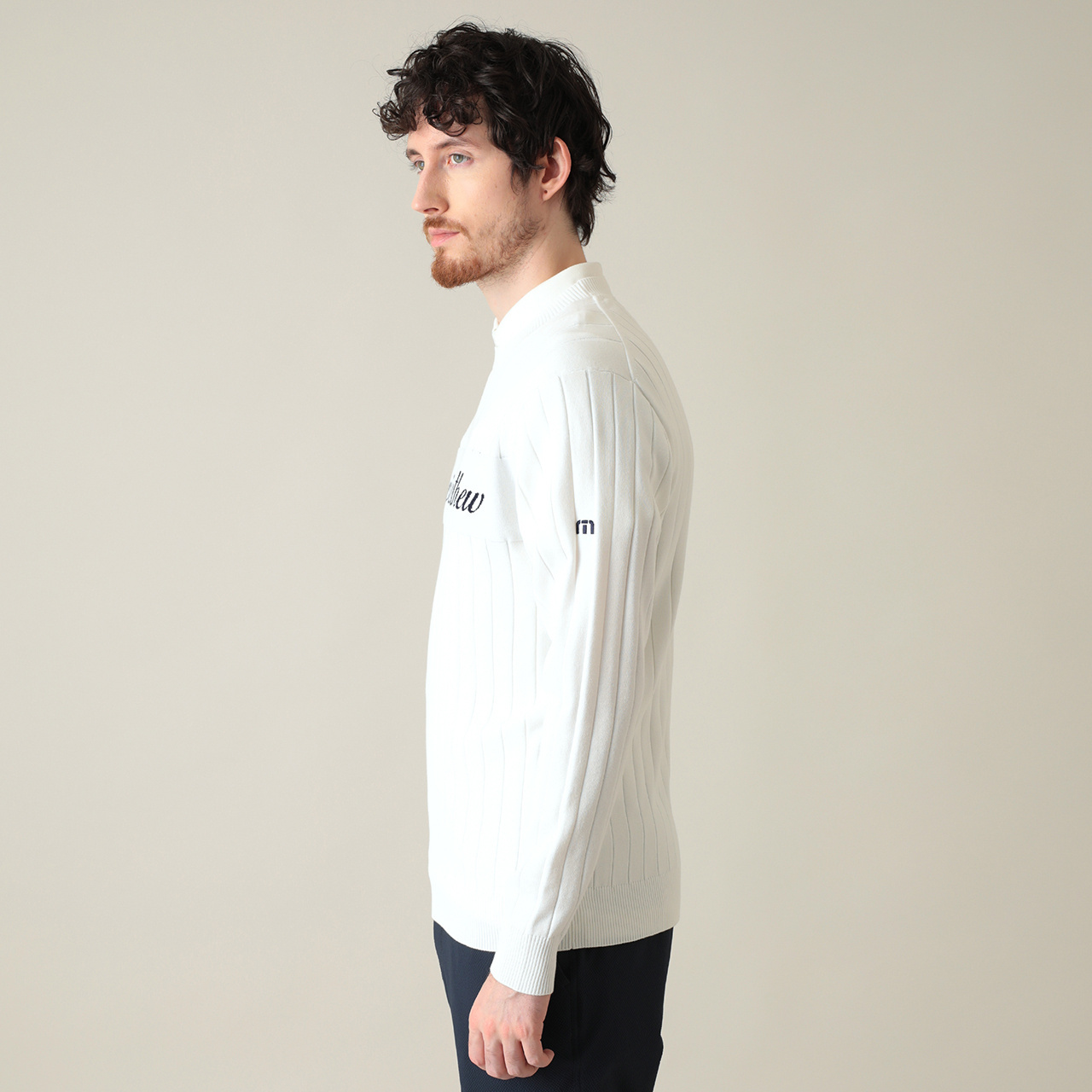 Resurrection ホワイト クルーネックセーター 石川プロ着用】ワイドリブクルーネックセーター(MENS)