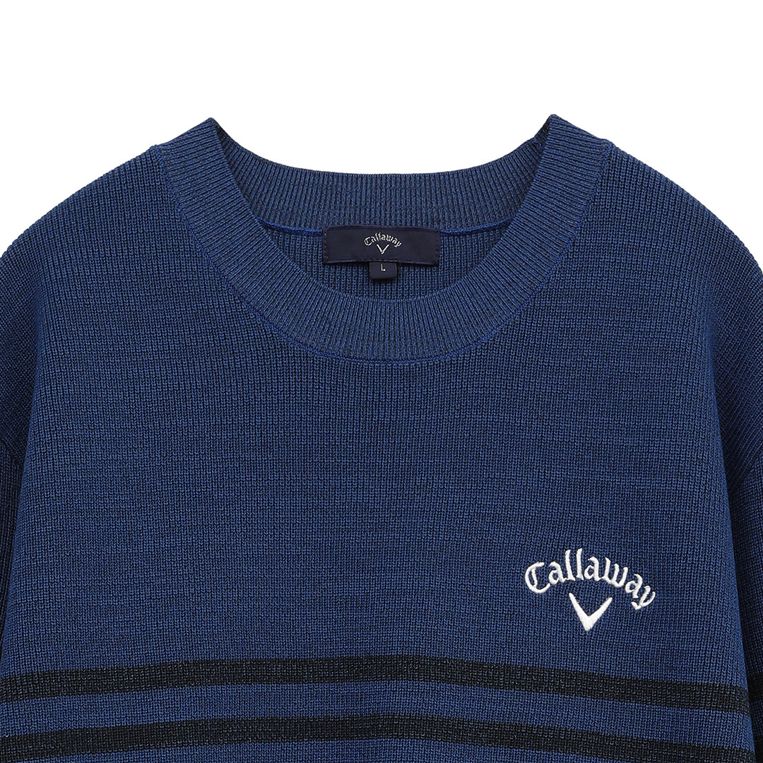 片畦クルーネックニット (MENS)