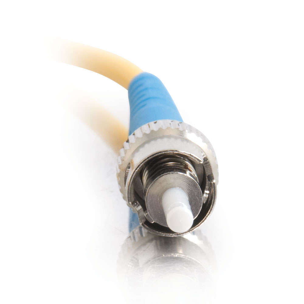 ST-ST 9/125 OS2 Simplex Single-Mode Fiber Optic Cable - Low Smoke Zero Halogen LSZH - Yellow