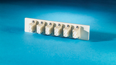 Fib-Cop II Bottom Adapter Plate, 6-LC Duplex (12 Fibers) Multimode, Beige adapters