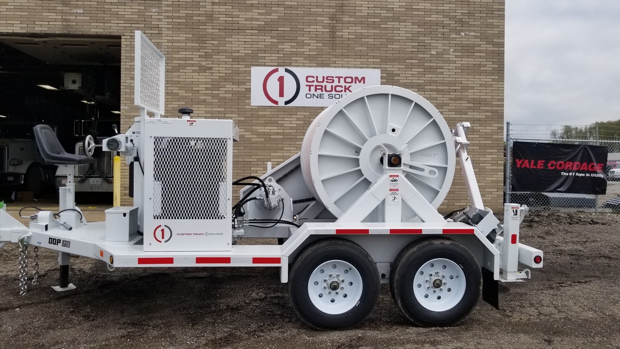 6,000 lbs 25,000 ft of 1/2 in rope Single Drum Puller Rental Custom