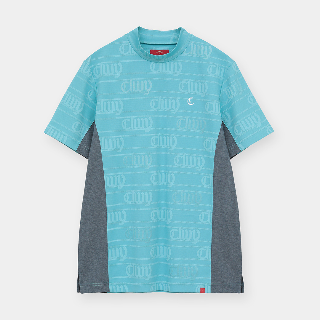 CLWYジャカード×Dot Meshモックネックシャツ (MENS)