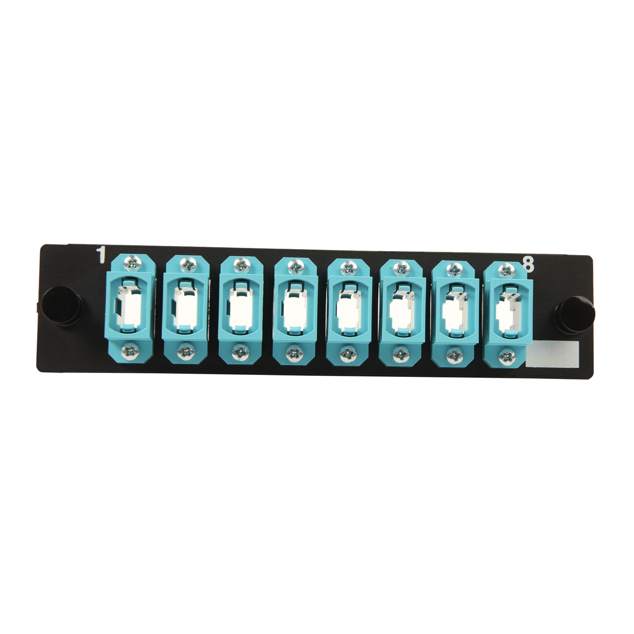 Aqua and black HDFP MPO Adapter