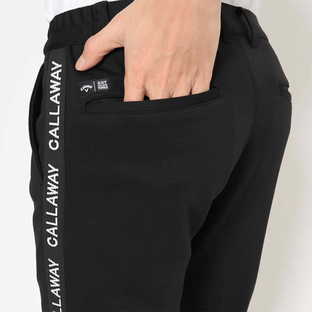 ダブルニットロゴテープ付ジョガーパンツ (MENS)