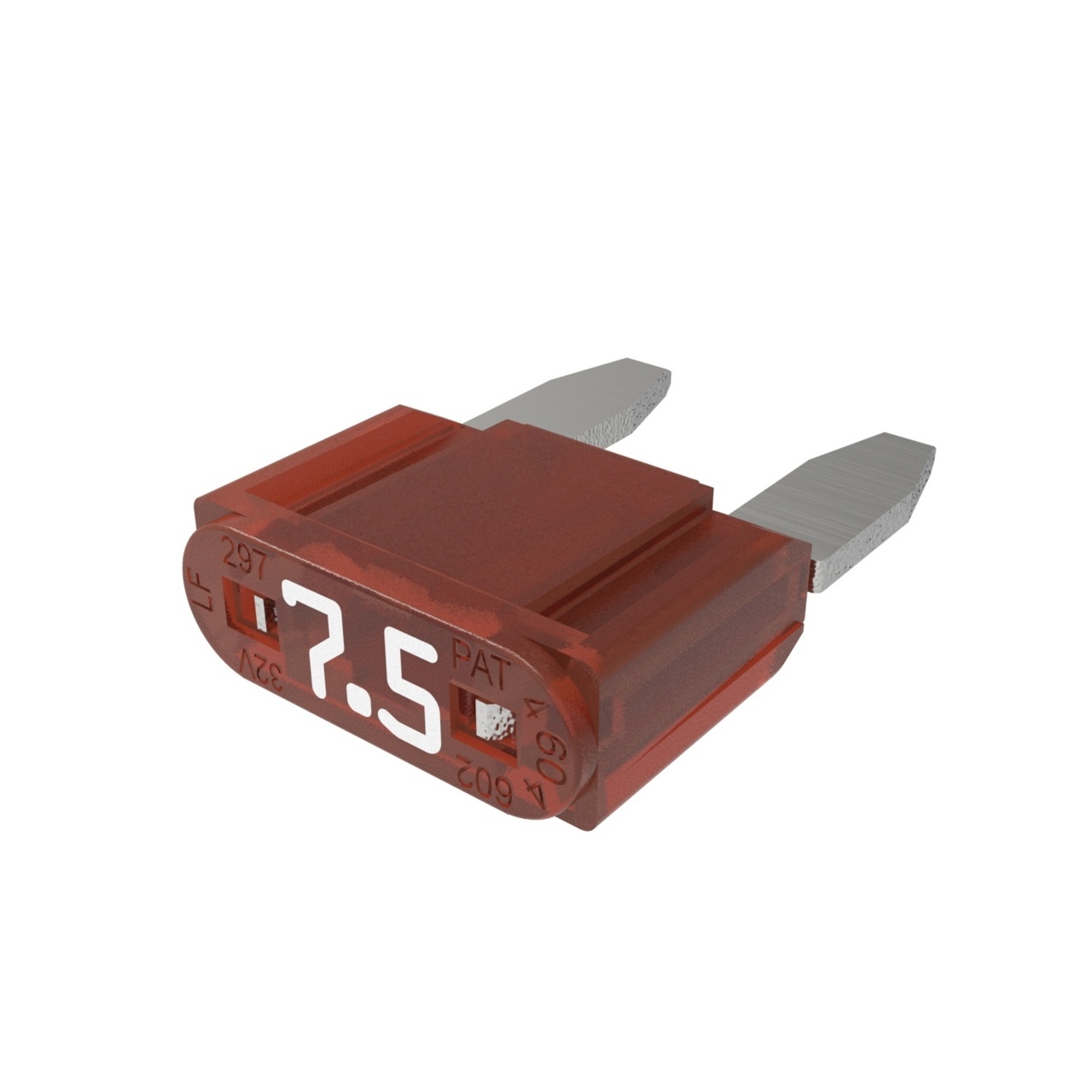 AUTOMOTIVE MINI FAST-ACTING BLADE TYPE FUSE - BULK 50-PACK  7-1/2 AMP