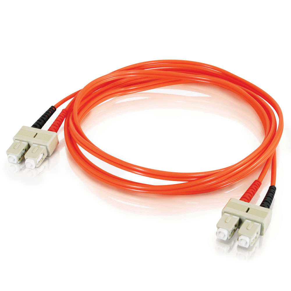 SC-SC 62.5/125 OM1 Duplex Multimode PVC Fiber Optic Cable - Orange