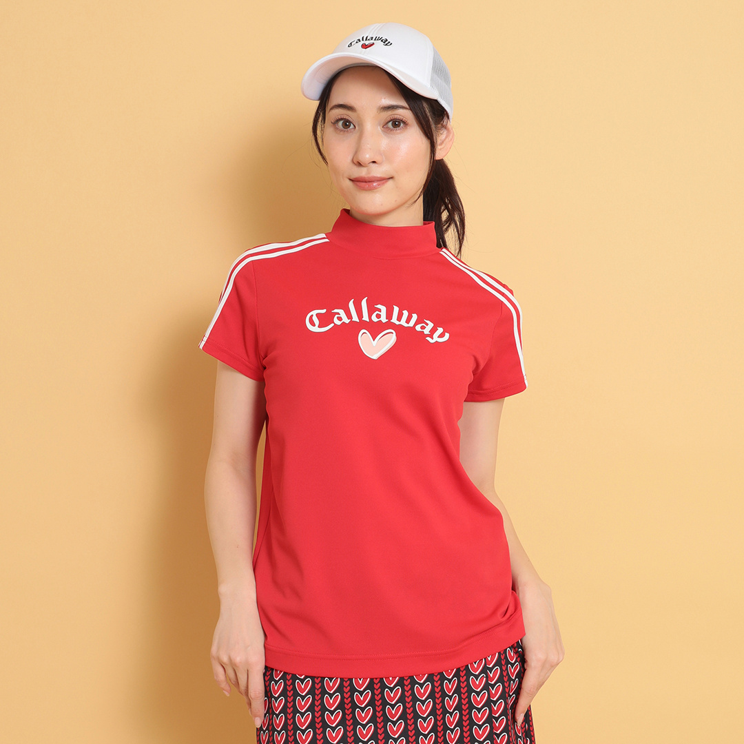 ラブキャロウェイ半袖モックネックシャツ (WOMENS)