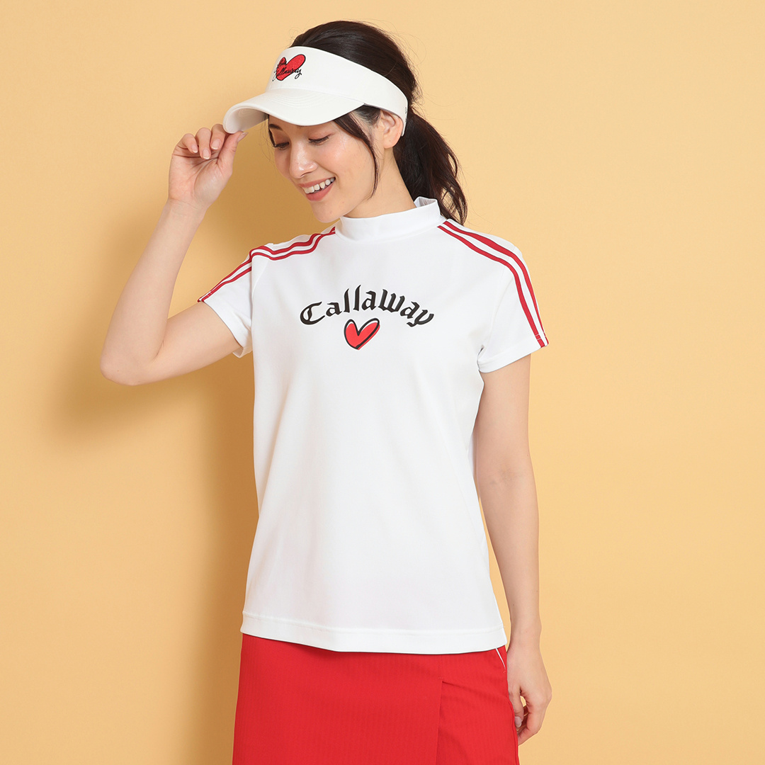 ラブキャロウェイ半袖モックネックシャツ (WOMENS)